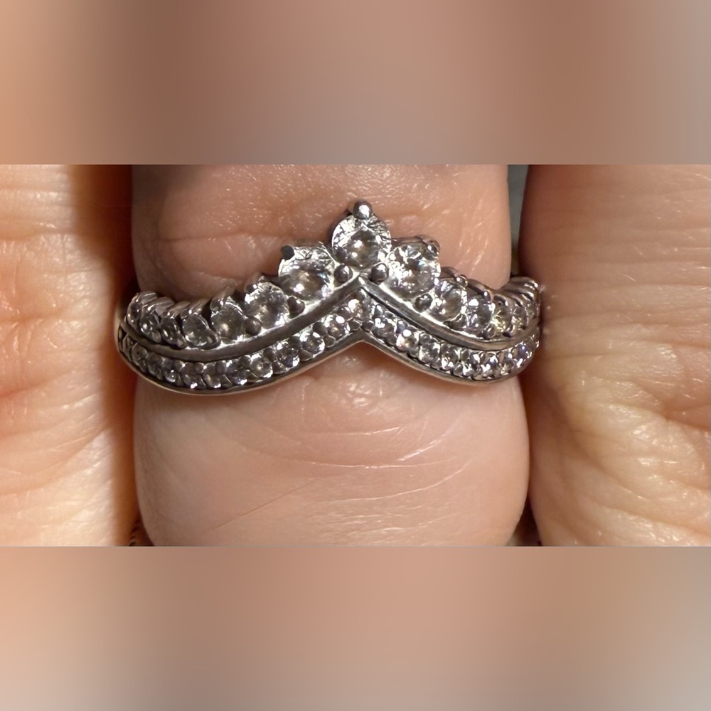 Women’s Pandora Wishbone Elegant Silver Ring